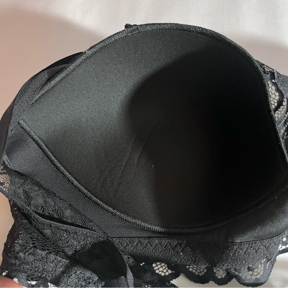 Bali Desire Wirefree unconventional lace Bra Bralette black fairy Stretch 2XL - Picture 7 of 12